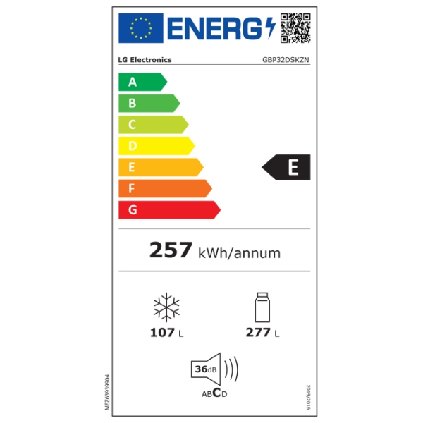 Холодильник LG GBP32DSKZN Нержавеющая сталь 277Л/ No Frost, 107л/ No Frost, E photo 7