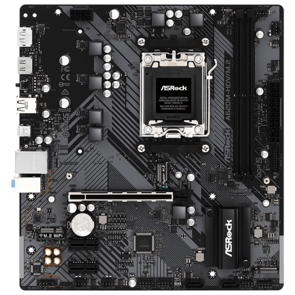 Placă de bază ASRock A620M-HDV/ M.2 micro ATX  photo 1