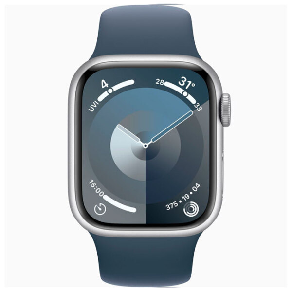 Ceas inteligent Apple Watch Series 9 Silver 1.9" | 45 mm | Oțel inoxidabil/ Silicon| MRPG3 photo 2