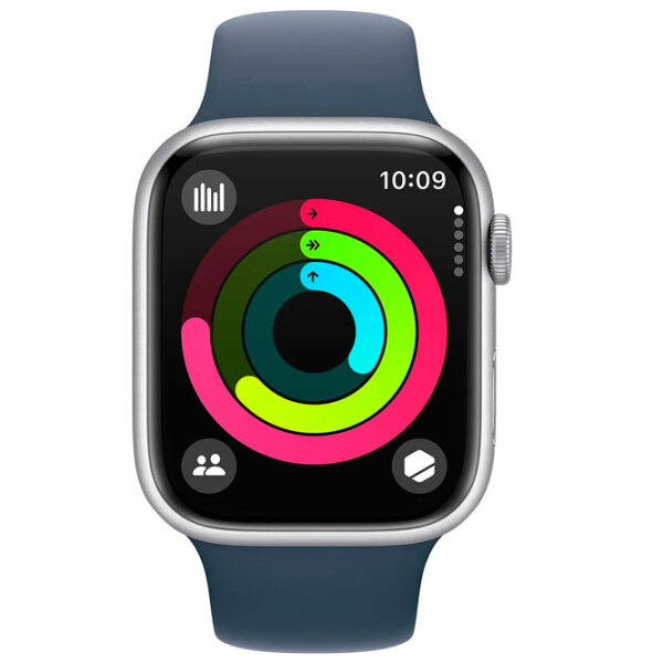 Ceas inteligent Apple Watch Series 9 Silver 1.9" | 45 mm | Oțel inoxidabil/ Silicon| MRPG3 photo 9