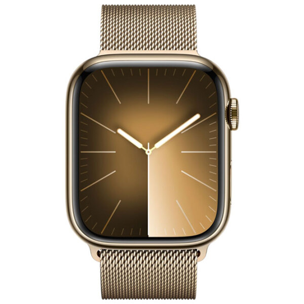 Умные часы Apple Watch Series 9 Золото 1.9" | 45 мм | Нержавеющая сталь/ Нержавеющая сталь| MRPM3 photo 3