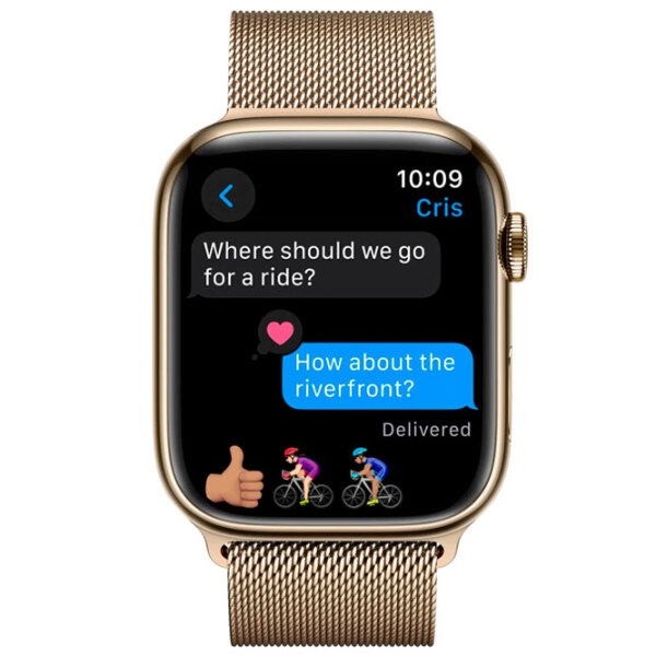 Умные часы Apple Watch Series 9 Золото 1.9" | 45 мм | Нержавеющая сталь/ Нержавеющая сталь| MRPM3 photo 5