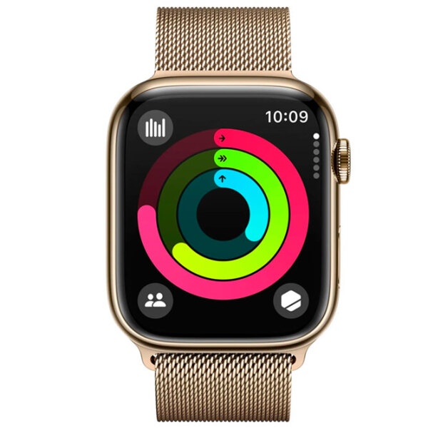 Умные часы Apple Watch Series 9 Золото 1.9" | 45 мм | Нержавеющая сталь/ Нержавеющая сталь| MRPM3 photo 7