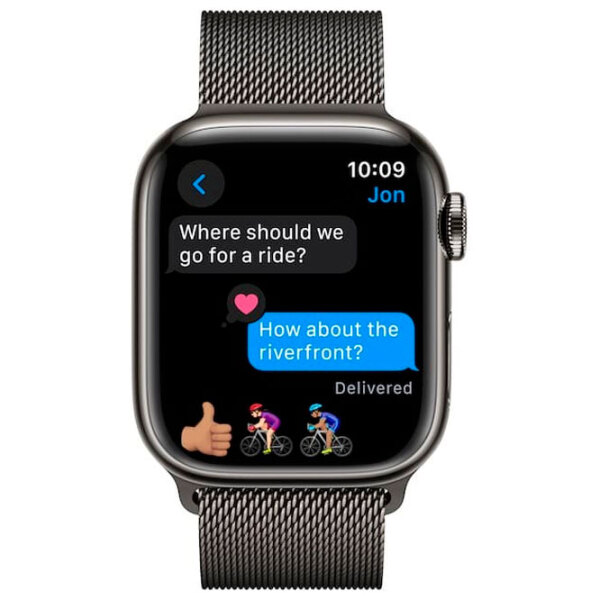 Ceas inteligent Apple Watch Series 9 Graphite 1.9" | 45 mm | Oțel inoxidabil/ Oțel inoxidabil| MRPQ3 photo 3