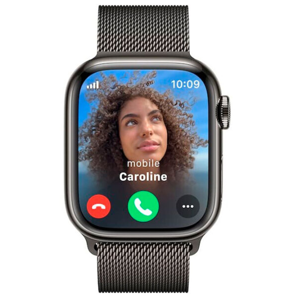 Ceas inteligent Apple Watch Series 9 Graphite 1.9" | 45 mm | Oțel inoxidabil/ Oțel inoxidabil| MRPQ3 photo 5