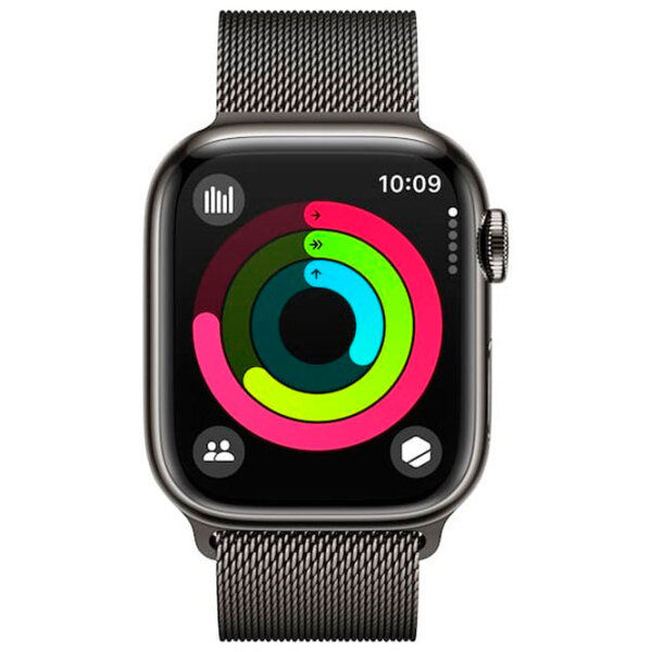 Ceas inteligent Apple Watch Series 9 Graphite 1.9" | 45 mm | Oțel inoxidabil/ Oțel inoxidabil| MRPQ3 photo 6