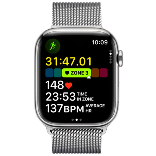 Умные часы Apple Watch Series 9 Серебристый 1.9" | 45 мм | Нержавеющая сталь/ Нержавеющая сталь| MRPJ3 photo 4