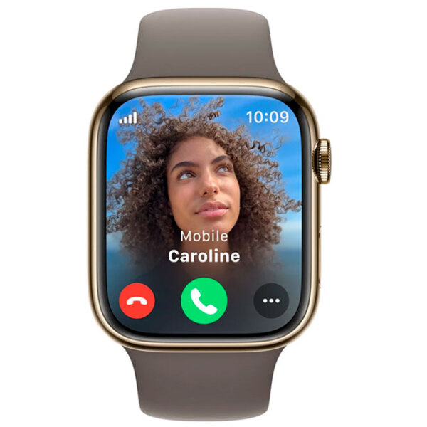 Ceas inteligent Apple Watch Series 9 Gold 1.69" | 41 mm | Oțel inoxidabil/ Silicon| MRJX3 photo 2