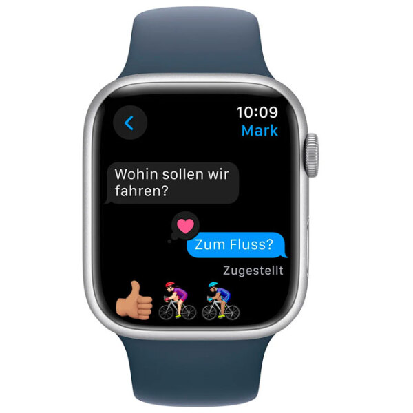 Ceas inteligent Apple Watch Series 9 Silver 1.69" | 41 mm | Oțel inoxidabil/ Silicon| MRJU3 photo 5