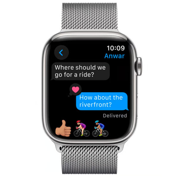 Умные часы Apple Watch Series 9 Серебристый 1.69" | 41 мм | Нержавеющая сталь/ Нержавеющая сталь| MRJV3 photo 5