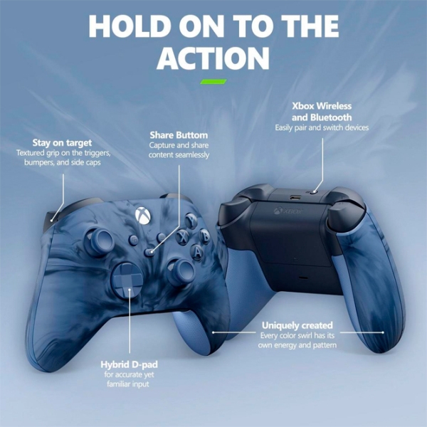 Геймпад Microsoft Stormcloud Vapor Синий Беспроводные / 13 buttons photo 5