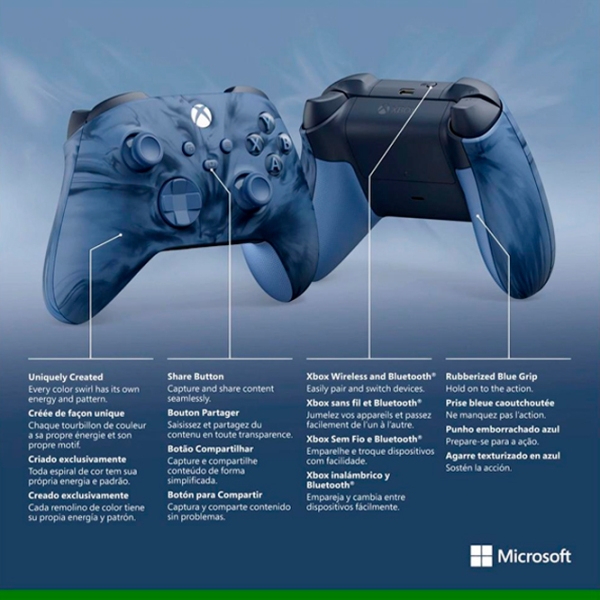 Геймпад Microsoft Stormcloud Vapor Синий Беспроводные / 13 buttons photo 7