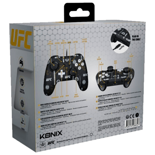 Gamepad Konix UFC Black Cu fir / 18 buttons photo 5