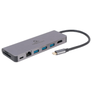 Adapter Cablexpert A-CM-COMBO5-05 Gray USB Type-C