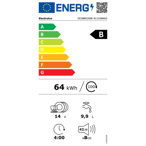 Mașină de spălat vase Electrolux EEG88520W Black 14 seturi, B photo 7