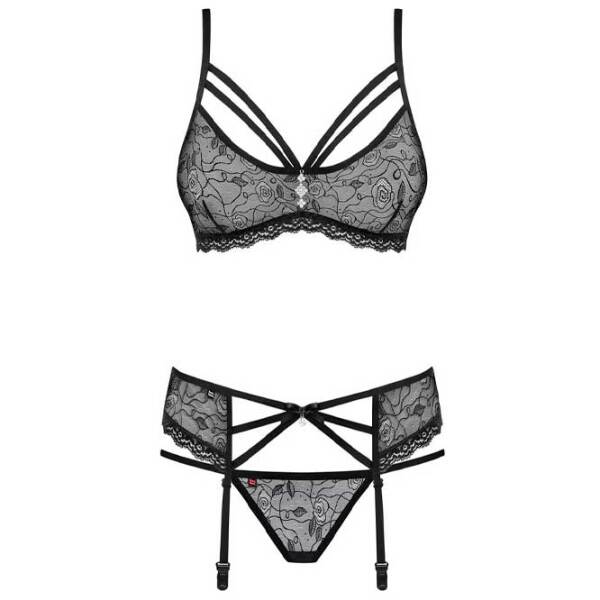 Set lengerie Obsessive Suspender (L/ XL) Black  photo 3