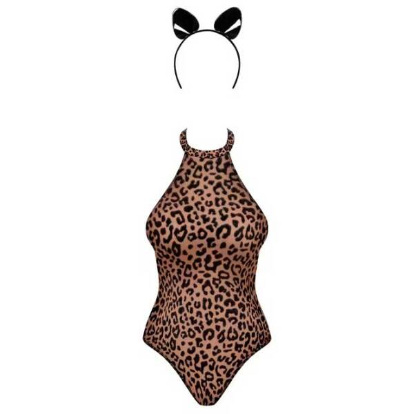 Нижнее белье сюрприз Obsessive Leocatia Teddy (S/ M) Коричневый  photo 3
