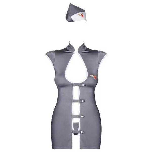 Set lengerie Obsessive Stewardess (S/ M) Gray  photo 3