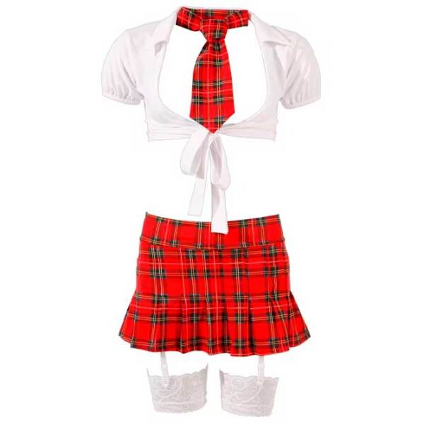Комплект нижнего белья Cottelli Schoolgirl (M) Красный  photo 2