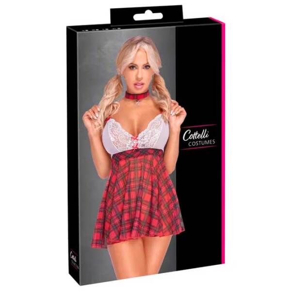 Комплект нижнего белья Cottelli Schoolgirl Plaid (L) Красный  photo 6