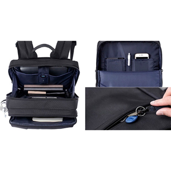 Rucsac pentru laptop Ninetygo Classic Business 15.6" Dark
Grey  photo 7