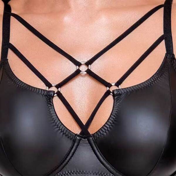 Комплект нижнего белья Cottelli Bra Set (75B/ S) Чёрный матовый  photo 3