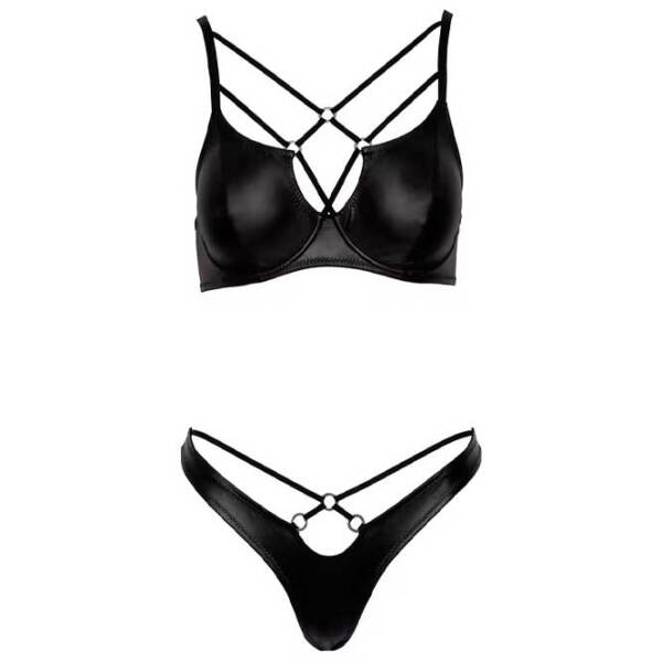 Комплект нижнего белья Cottelli Bra Set (75B/ S) Чёрный матовый  photo 5