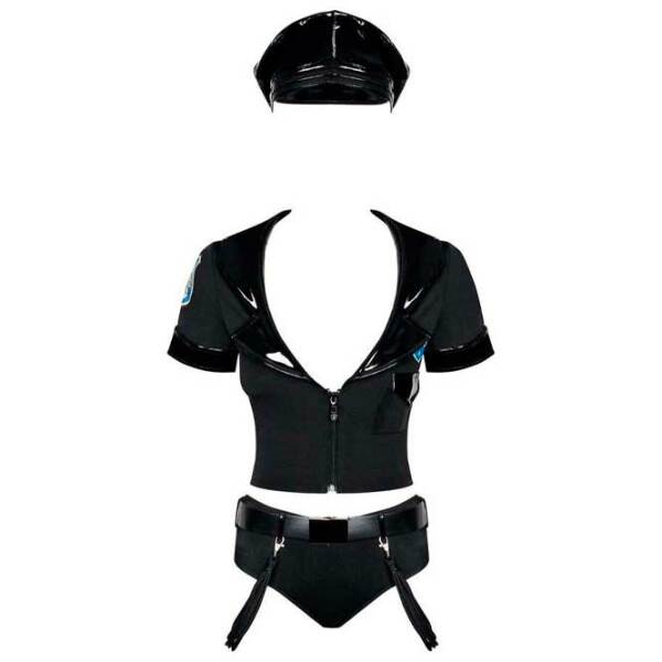 Lenjerie surpriză Obsessive Police (S/ M) Black  photo 2