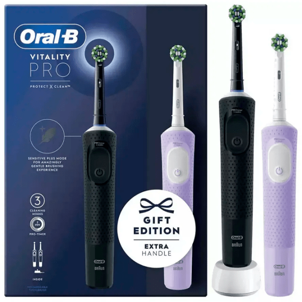 Periuță de dinți electrică Braun Vitality Pro Protect X Duo Black  photo 2