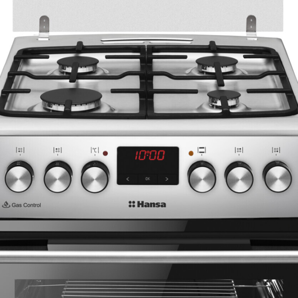 Aragaz Hansa FCMS582258 Inox Tipul plitei: Pe gaz, 62 l, Tipul cuptorului: Electric photo 5