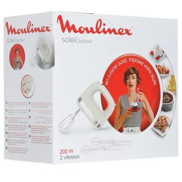 Mixer Moulinex HM211A11 White 200 W, Numărul de viteze: 2, Regim turbo photo 7