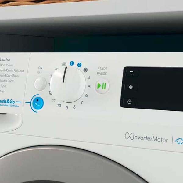 Стиральная машина с сушкой Indesit DE 96436 EWSV Белый 9 кг, 1400 об/мин, D photo 5