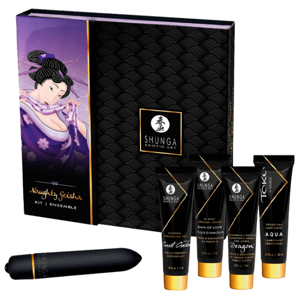 Lubrifiant Shunga Secret Set Naughty Geisha fără miros 10 ml  photo 1