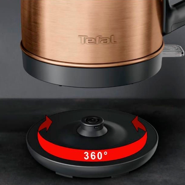 Электрочайник Tefal KI280G10 Бронзовый 2400 Вт, 1.7 л, Внутреннее покрытие: Нержавеющая сталь photo 9