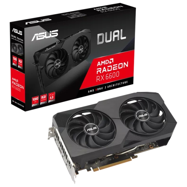 Видеокарта Asus Radeon RX 6600 V2 Dual 8 ГБ PCI Express x8 4.0 photo 5