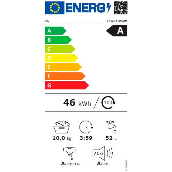 Mașină de spălat LG F4WR510SBM Graphite 10 kg, 1400 rpm, A photo 7
