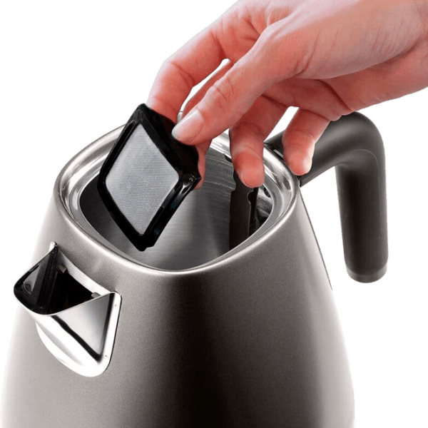 Электрочайник DeLonghi KBIN2001.TB Титан 2000 Вт, 1.7л, Внутреннее покрытие: Нержавеющая сталь photo 2
