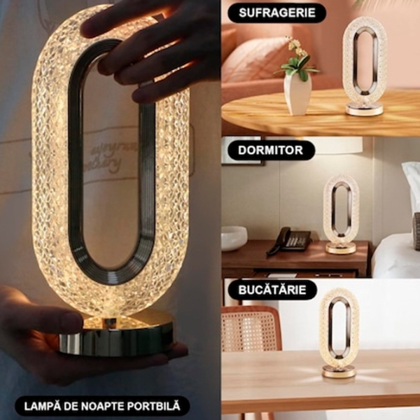 Lampă de noapte Desk lamp Romantic Atmosphere Auriu Acumulator photo 5