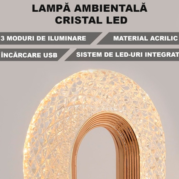 Lampă de noapte Desk lamp Romantic Atmosphere Auriu Acumulator photo 7