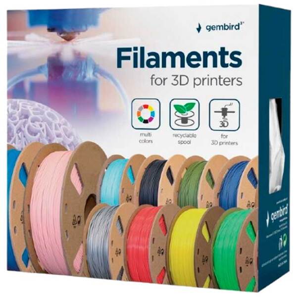 Filament Gembird 3DP-PLA1.75-01-R Red  photo 2