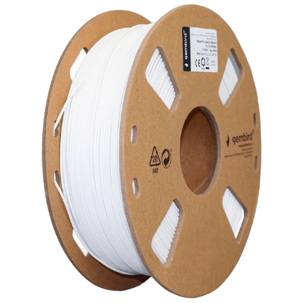Филамент Gembird 3DP-PLA-01-MTW Белый  photo 1