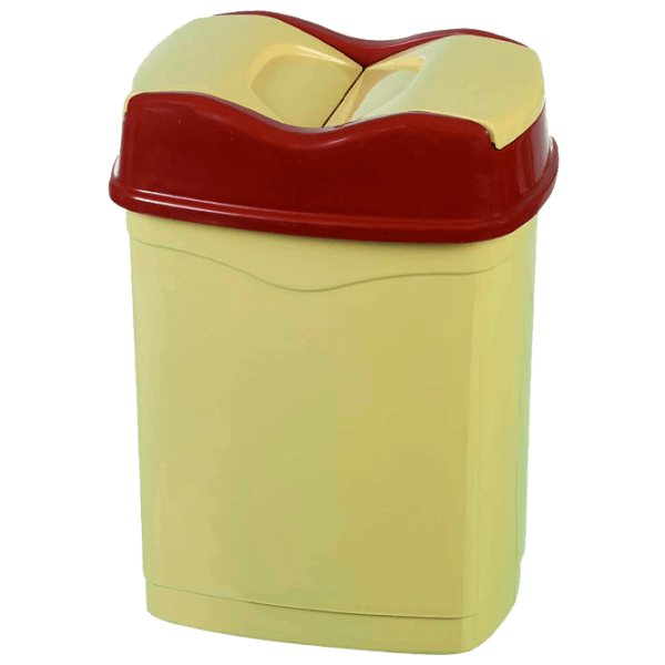 Coș de gunoi Magnus CK 008 Beige with brown Plastic, 8 l photo 1