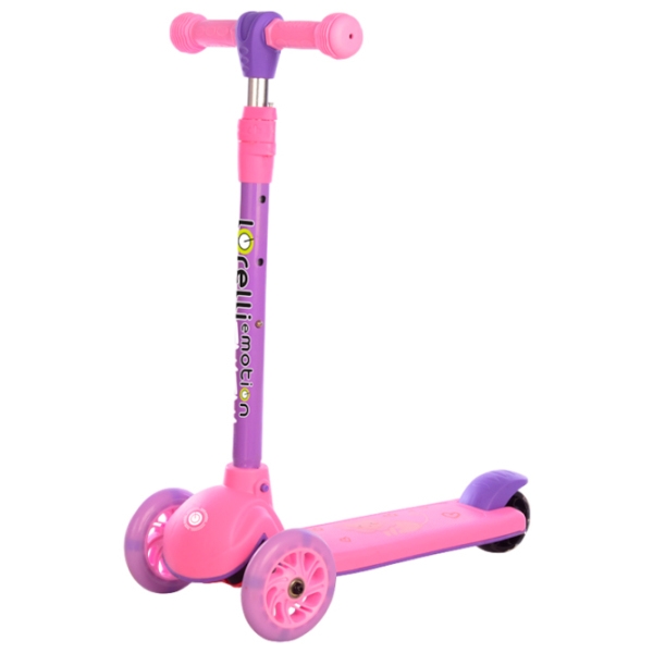 Trotinetă pentru copii cu trei roți Lorelli Tamtam (10390160004) Pink 3 ani, 50 kg, Din plastic cu silicon photo 1