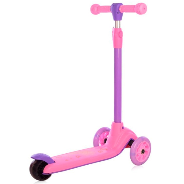 Trotinetă pentru copii cu trei roți Lorelli Tamtam (10390160004) Pink 3 ani, 50 kg, Din plastic cu silicon photo 2
