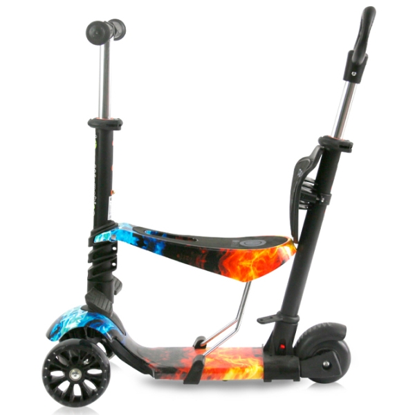 Детский трёхколёсный самокат Lorelli Draxter (10390140018) Черный 3 года, 20 кг, Пластиковые с силиконом photo 2