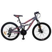 Велосипед Crosser Legion 26" 14" Серый Red Алюминий / Взрослый