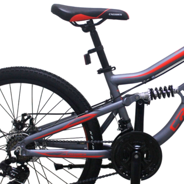 Велосипед Crosser Legion 26" 14" Серый Red Алюминий / Взрослый photo 3