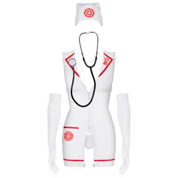Set lengerie Obsessive Emergency Dress (S/ M) White  photo 2