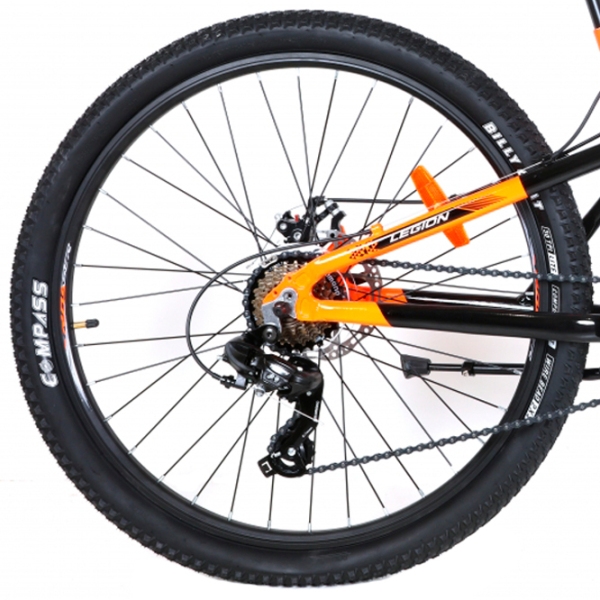 Bicicletă Crosser Legion 24" 13" Orange Black Aluminiu / Pentru adulți photo 2
