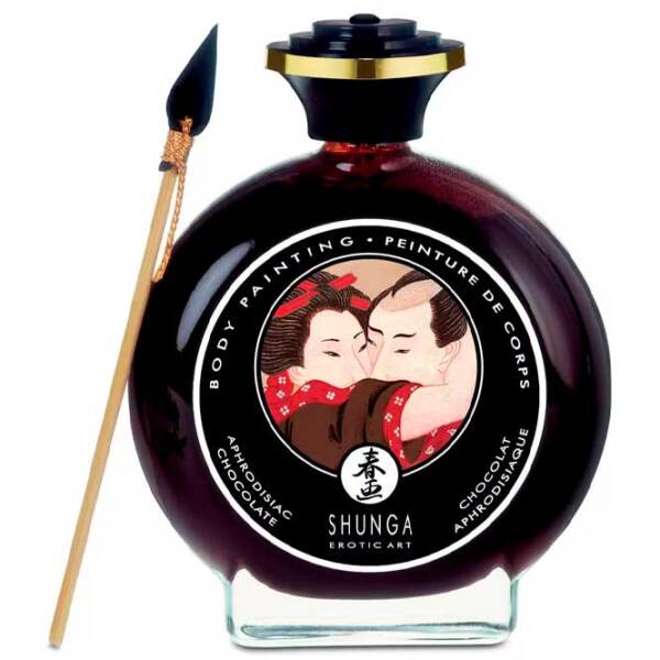 Ulei pentru masaj Shunga Body Painting Ciocolată 100 ml  photo 2